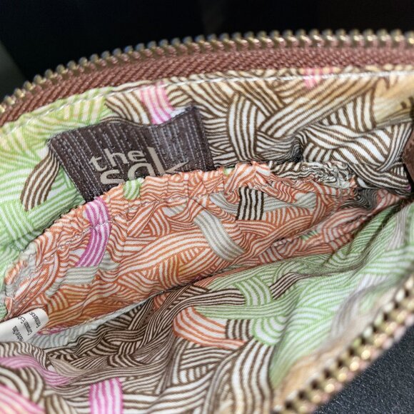 The Sak Wristlet Leather Bag Patchwork Striped Boho Wallet Retro - Picture 6 of 11